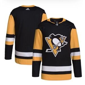 Adidas PrimeGreen Pittsburgh Penguins Hockey Jersey Blank Size 52 Black NHL